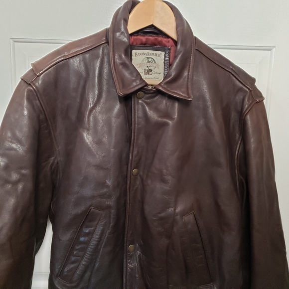 Aviator Bomber Jacket VINTAGE Banana Republic - Picture 3 of 12